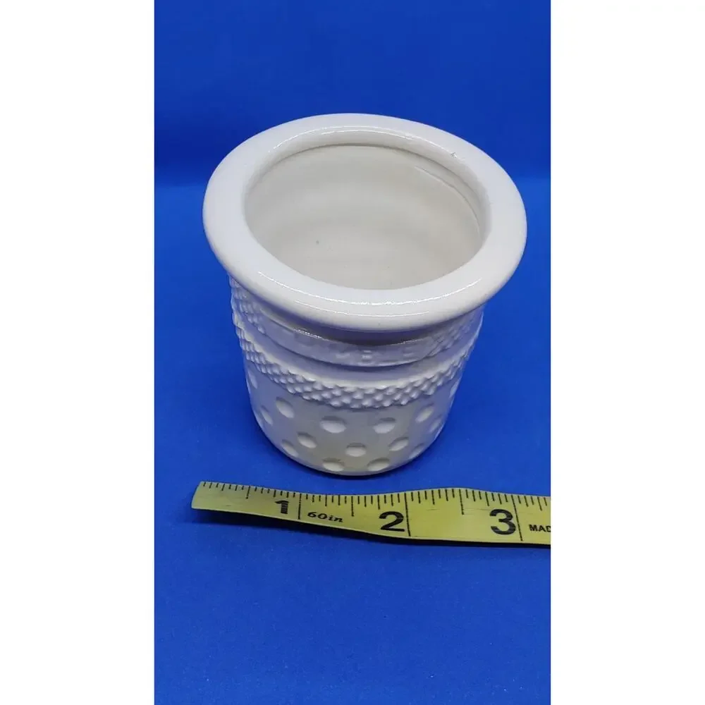 Vintage Ceramic Thimble Large Size Trinket Sewing Cross Stitch Storage Planter